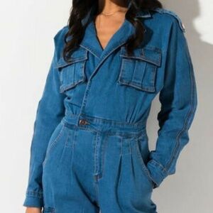 American Bazi denim jumpsuit